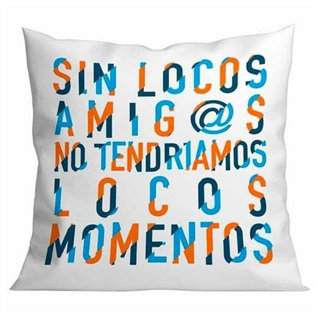 Coussin Roymart SIN LOCOS AMIGOS Blanc 40 x 40 cm