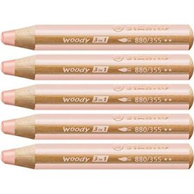 Crayons de couleur Stabilo Woody Abricot 3-en-1 (5 Unités)