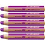 Crayons de couleur Stabilo Woody Lila 3-en-1 (5 Unités)