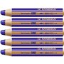 Crayons de couleur Stabilo Woody Blue marine 3-en-1 (5 Unités)