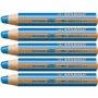 Crayons de couleur Stabilo Woody Bleu 3-en-1 (5 Unités)