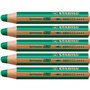 Crayons de couleur Stabilo Woody Vert foncé 3-en-1 (5 Unités)