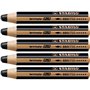 Crayons de couleur Stabilo Woody Noir 3-en-1 (5 Unités)