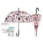 Parapluie Perletti Rose Transparent Microfibre Ø 89 cm Volets