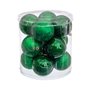 Boules de Noël Vert Plastique 8 x 8 x 8 cm (12 Unités)