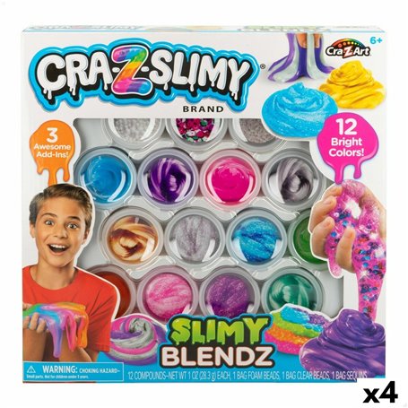 Pâte à modeler en argile Cra-Z-Art Slimy Blendz (4 Unités) Slime