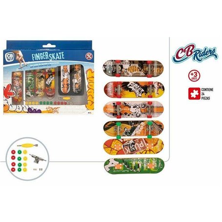 Set de skateboards pour doigts Colorbaby 10 x 3 cm 24 Pièces