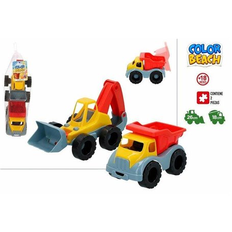 Set de jouets de plage Colorbaby 26 cm Pelleteuse Camion 2 Pièces