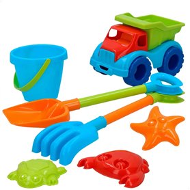 Set de jouets de plage Colorbaby 18 cm Camion 7 Pièces