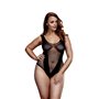 Filet Jacquard V Teddy Grande Taille Baci Lingerie BW3134-BLKQS Noir XL Queen