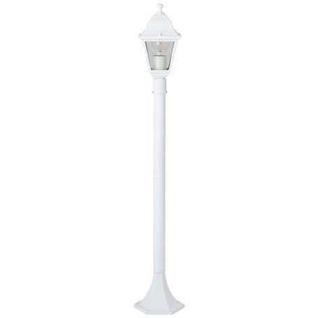 Lampadaire extérieur - BRILLIANT - NISSIE - Blanc - Métal/Verre - 1xE27 60W - IP44