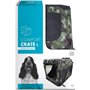 Caisse de transport - M PETS - COMFORT CRATE L - Camouflage - Pliable - Cadre métallique - Grilles d'aération