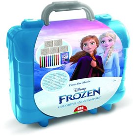 Jeu créatif - MULTIPRINT - Travel Set 42981 - 5 tampons La Reine des Neiges - 10 crayons