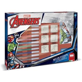 Coffret de tampons - MULTIPRINT - 4873 - Avengers - 7 tampons bois et latex