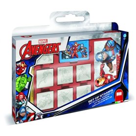 Coffret de tampons - MULTIPRINT - 7873 - Avengers - 7 tampons bois et latex