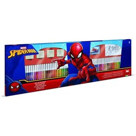 Coffret coloriage - MULTIPRINT - 18817 - 60 feutres 4 tampons Spiderman