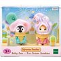 Le duo costumé Cremes glacées - SYLVANIAN FAMILIES - 5685 - Bébé Pingouin et Chat Roux avec costumes exclusifs