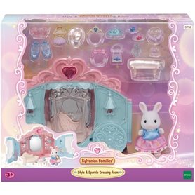 Coffret de Jeu - SYLVANIAN FAMILIES - Dressing de Princesse - Carrosse et Fille Lapin Neige