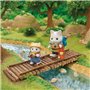 Figurines Articulées - SYLVANIAN FAMILIES - Fils et Bébé Chat Latté - Aventure en Foret Secrete