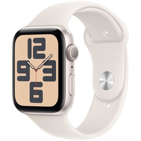 Apple Watch SE GPS - 44mm - Boîtier Starlight Aluminium - Bracelet Starlight Sport Band - M/L