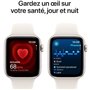 Apple Watch SE GPS - 44mm - Boîtier Starlight Aluminium - Bracelet Starlight Sport Band - M/L