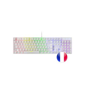 Mars Gaming MK422WBFR clavier USB AZERTY Français Blanc