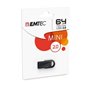 Emtec D250 Mini lecteur USB flash 64 Go USB Type-A 2.0 Noir