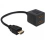 DeLOCK 65226 câble HDMI HDMI Type A (Standard) 2 x HDMI Noir