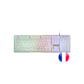 Mars Gaming MK220W clavier Jouer USB AZERTY Français Blanc