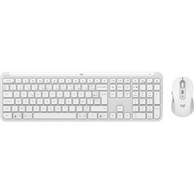 Logitech MK950 Signature Slim clavier Souris incluse Bureau RF sans fil + Bluetooth AZERTY Français Blanc