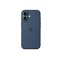 Apple Coque en silicone avec MagSafe pour iPhone 16 - Denim