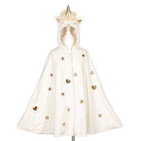 Cape licorne Blanche - 4-8 ans - 104-128 cm