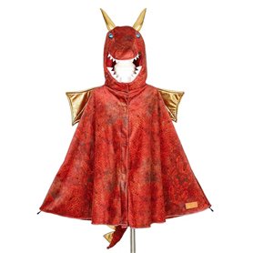 Cape de dragon rouge - 4-7 ans - 104-122 cm