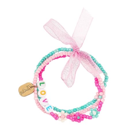 Bracelet Diandra - Love - ruban rose