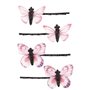 4 barrettes Aaltje papillons rose et violet