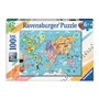 Puzzle La carte du monde - 100 pcs XXL