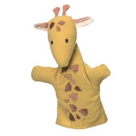 Marionnette la giraffe en coton naturel