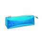 Trousse bleu irise transparente