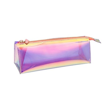 Trousse violette irise transparente