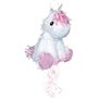 Pinata Baby licorne blanc et rose avec corne argentée