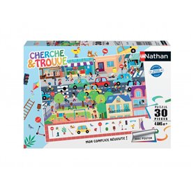 Nathan Puzzle cherche et trouve 30 pieces en ville