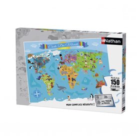 Puzzle 150 p - carte du monde