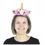 Serre tete Licorne paillette a fleurs