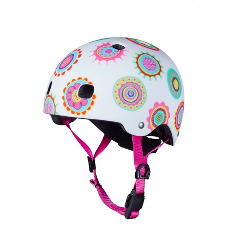 Casque Vélo et Trottinette Doodle Dots  boucle magnétique  lumière LED intégrée  Taille M