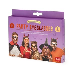 Set de 8 Paires de Lunettes en Papier Halloween