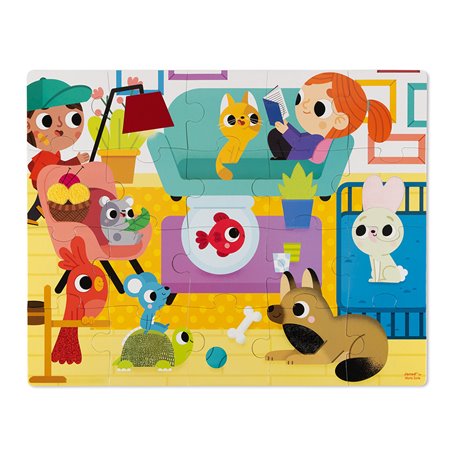 Puzzle tactile les animaux domestiques