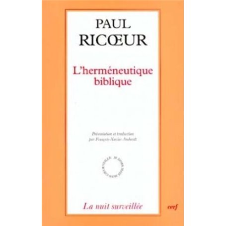 L'HERMENEUTIQUE BIBLIQUE