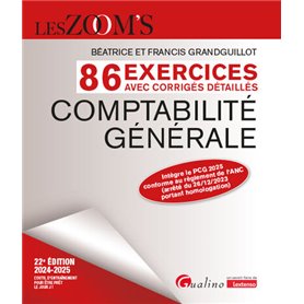 Comptabilité générale - 86 exercices avec corrigés détaillés