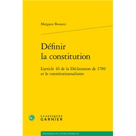 Définir la constitution