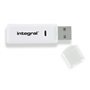 Integral USB2.0 CARDREADER DUAL SLOT SD MSD ETAIL lecteur de carte mémoire Blanc